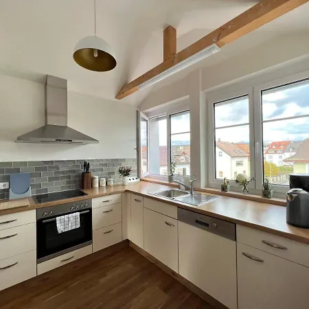 Schoene Altbauwohnung Mit Grosser Dachterrasse Fuer Bis Zu 8 Personen 아파트 로라흐